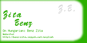 zita benz business card